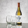 Chardonnay Wine & 4 Stanford Wine Glass Gift Set (Label)